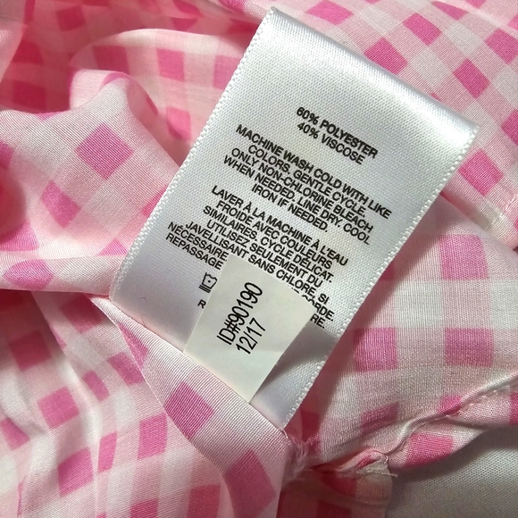 EXPRESS The City Shirt Gingham Pink/White. SIZE S/P - Picture 7 of 7